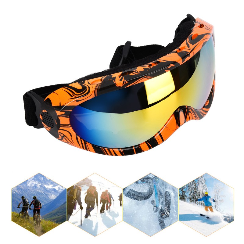 Single Layer Professional Ski Goggles Windproof Outdoor Riding UV Protection