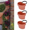 yaogohua Flower Pot with Adjustable Strap, Railing Planters Hanging Baskets