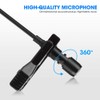 ASHATA -Plug Lavalier Microphone Clip On Omnidirectional 3.5mm Jack Condenser