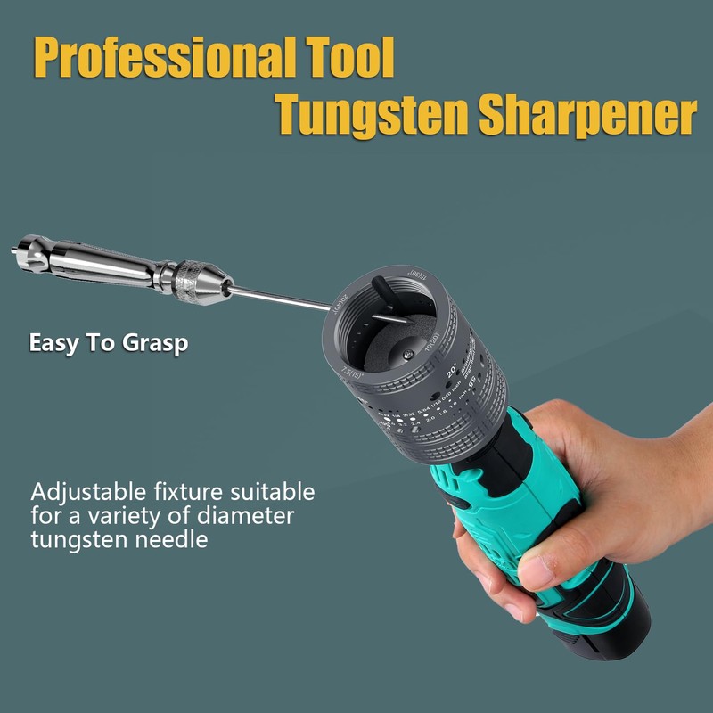 Cordless Tungsten Electrode Sharpener Grinder For TIG welding, 6 sizes&10