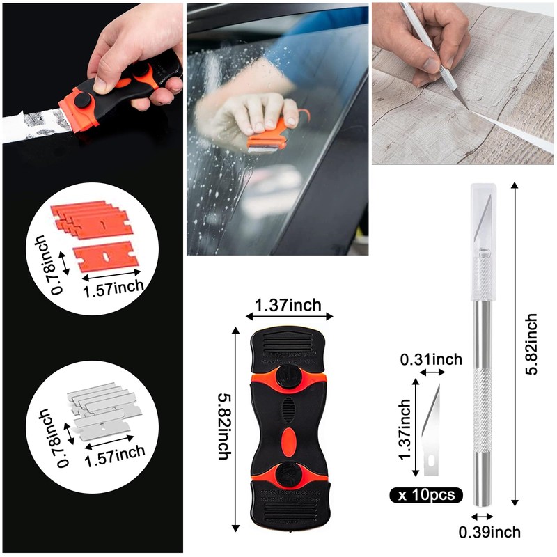 Car Window Tint Kit, Shackcom 11 Pcs Professional Vinyl Wrap