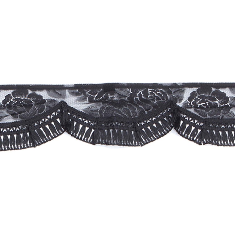 Yabi Front Curtain Rose Pattern Lace Front Curtain L (Width