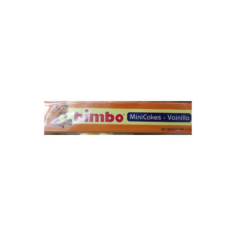 1 Box of Bimbo Mini Cakes Vanilla 4 Pack Per