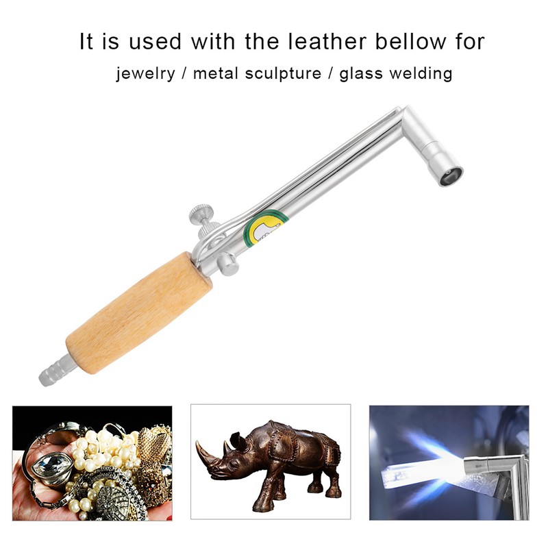 Adjustable Flame Gas Wood Handle Welding Torch Jewelry Making Soldering