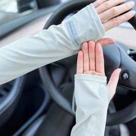 Cooling Hand Cover TW Cooling Arm Sleeves UV Protection Arm Sleeve Black 4ea