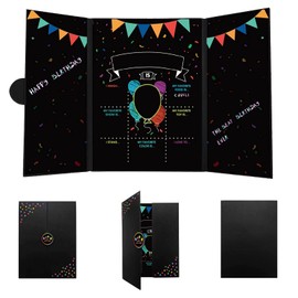 Trgowaul Happy Birthday Guest Book Alternative Decorations, Colorful Happy Birthday Party Decor, Funny Birthday Party Signature Board, Card Happy Birthday Party Supplies Gifts Sign for Girl Boy Kid