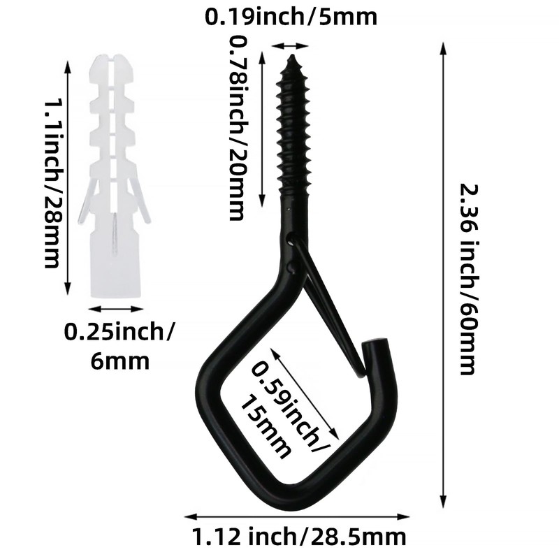 Mostantu 25 Pack Q-Hanger Hooks with Safety Buckle, 25Pcs Windproof