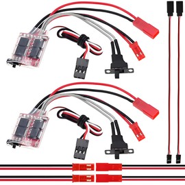ZHUROUPU RC 30A Brushed ESC Electric Speed Controller 30A 4-8V Esc Bi-Directional Rc Motor with Brake 1/10 1/16 1/18 1/24 DIY Remote Control Car Boat Tank JST Male & Female Connector with JR Cable