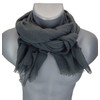 Ella Jonte Mens Scarf Lightweight Soft Scarf Plain, gray