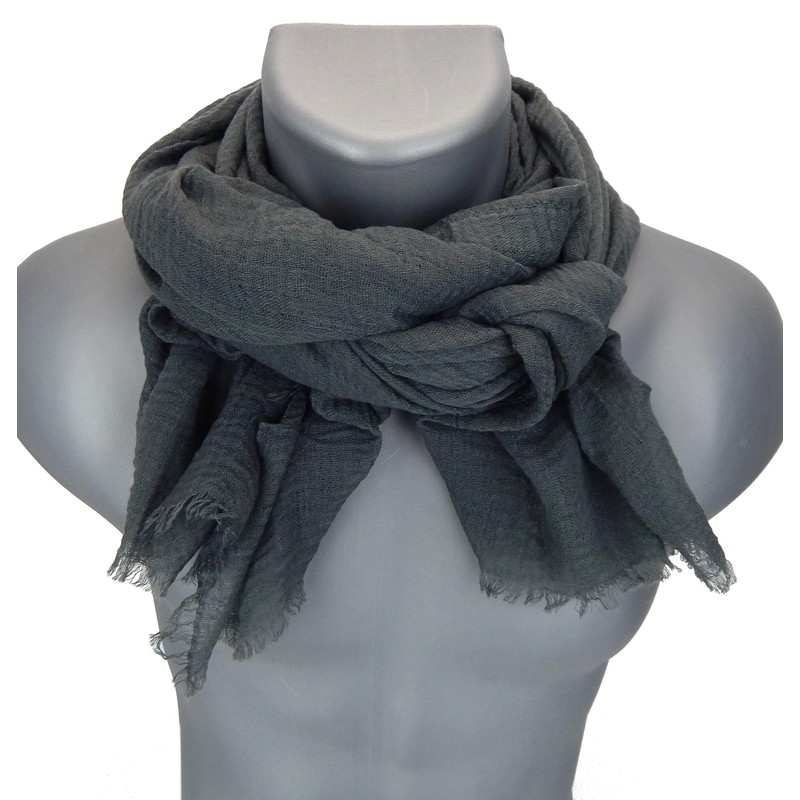 Ella Jonte Mens Scarf Lightweight Soft Scarf Plain, gray