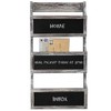 MyGift Wall Mounted Torched Solid Wood Magazine and Mail Holder