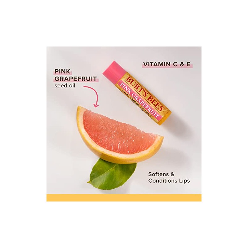 Burt's Bees Bálsamo labial 100% natural, caja de ampolla de