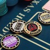 ZORVYN 3 Piece Poker Button Set in Case (Metal Coins),
