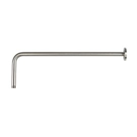 Naiture Brass 20" Straight L Shaped Extension Shower Arm with Flange, 1/2 NPT Threaded Connection, Extended 90 Degree Arm Perfect for Rainfall Shower Head, Brushed Nickel Finish