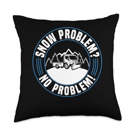 Snow Problem? No Problem! Snow Plow Throw Pillow
