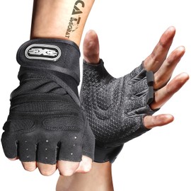 Catsobat Training Gloves, Muscle Training, Wrist Wrap, Wrist Fixation, Unisex, 2022 Edition (S, Black)