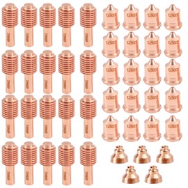 20Pcs 220669 Electrode, 20Pcs 220671 Nozzle Tip, 5Pcs 220674 Shield Fit for Hypertherm PMX45 Plasma Cutting Torch Consumable