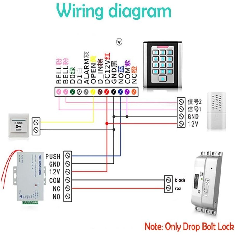 AOAMZ Electric Lock Drop Bolt Lock DC 12V Fail Proof