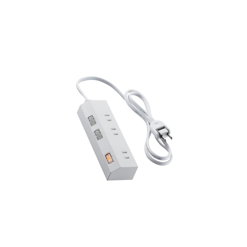Elecom T-IS01-2310WH Power Strip with Switch 3.3 ft (1 m)