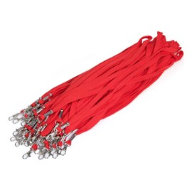 Kandinsky Red Blank Lanyards with Clasp 12mm Width (Pack of 50), red