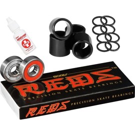 Bones Bearings Reds Bearings (8 Pack w/Spacers & Washers & Speed Cream)