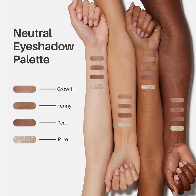 FV Natural Finish Eyeshadow Palette, 4 Matte & Metallic High
