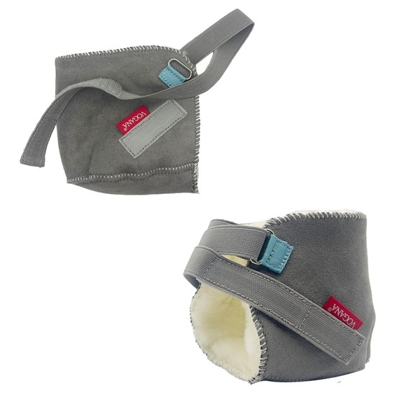 Vogana Heel Protectors for Pressure Sores Sheepskin Protector Soft Foot