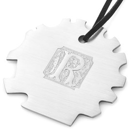 Rascador de parrilla con iniciales en relieve clásico de acero inoxidable sin cerdas, herramienta de raspador de parrilla ideal para limpieza de parrilla, rascador de parrilla de parte superior plana,