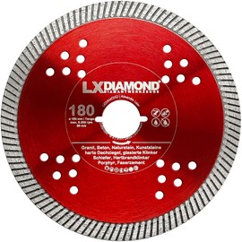 LXDIAMOND Diamond Cutting Disc 180 mm - Compatible with Lamello Tanga DX200 Window Milling Cutter - Diamond Disc for Concrete Masonry Brick Stone Hard Stone - 180 mm in Premium Quality