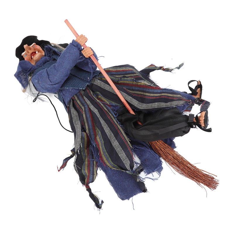 Blue Hanging Horror Witch Decorative Voice Control Hanging Prop Decoration