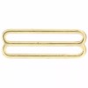 Stecksstore Double Loop Strap Metal Adjuster 2 Inch Brass Plate