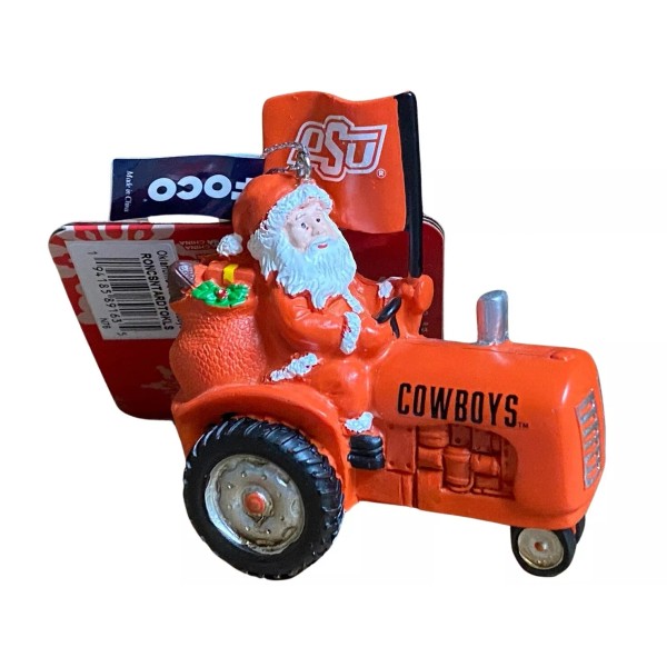 FOCO Oklahoma State Cowboys FOCO Resin Santa on Tractor Figurine