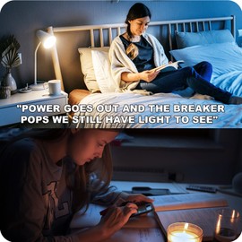 Neporal A19 Rechargeable Light Bulbs, Socket Rechageable Battery Backup for Power Outages, Emergenecy Light Bulbs for Power Failure, Hurricane, Led Bulb 60 Watt Equiv., (Daylight-6 PK)