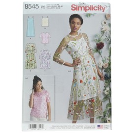 Simplicity US8545PS Women's Dress, Shirt, and Tank Top Sewing Patterns, Sizes 12-20