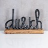 levandeo Lettering Du und Ich L25 cm Black Mango Wood