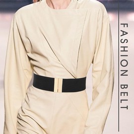 MESU Stretchy Belts for Women Elastic Wide Waist Belt for Dresses 75CM Black