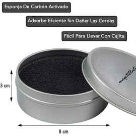 Kit 3 Limpiador silicona para brochas de maquillaje: Alfombrilla, Esponja Limpiadora de Sombra, Protector Malla de Brochas, Lavador de succión taza (PurMix)