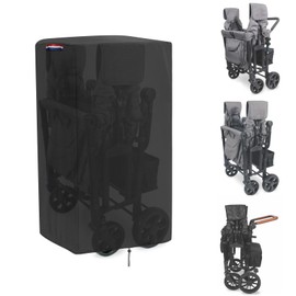 Fizentia Wagon Cover for Wonderfold Wagon W4 Original(Cover Only),Waterproof 420D Wagon Stroller Cover for Wonderfold W4 Luxe,Wagon W4 Original with Handle Adjustable Drawstring(29 L x 20" W x 43" H)
