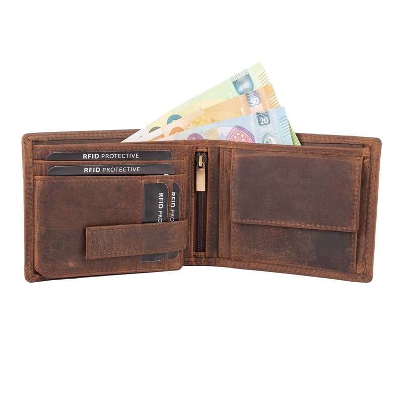 Hodalump Genuine Leather Men's Wallet in Gift Box with RFID