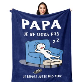 Yesbird Vatertagsgeschenk, Geschenk für Papa, Geschenk zum Geburtstag, für Papa, originelle Idee, Geschenke für besten Vater, Herren, Weihnachtsgeschenk, Papa, Fleecedecke, 130 x 150 cm