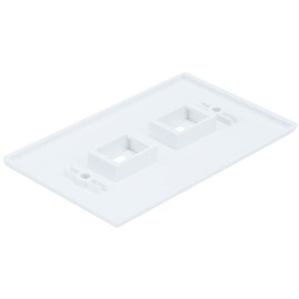 Monoprice 106727 2-Hole 1-Gang Keystone Wall White
