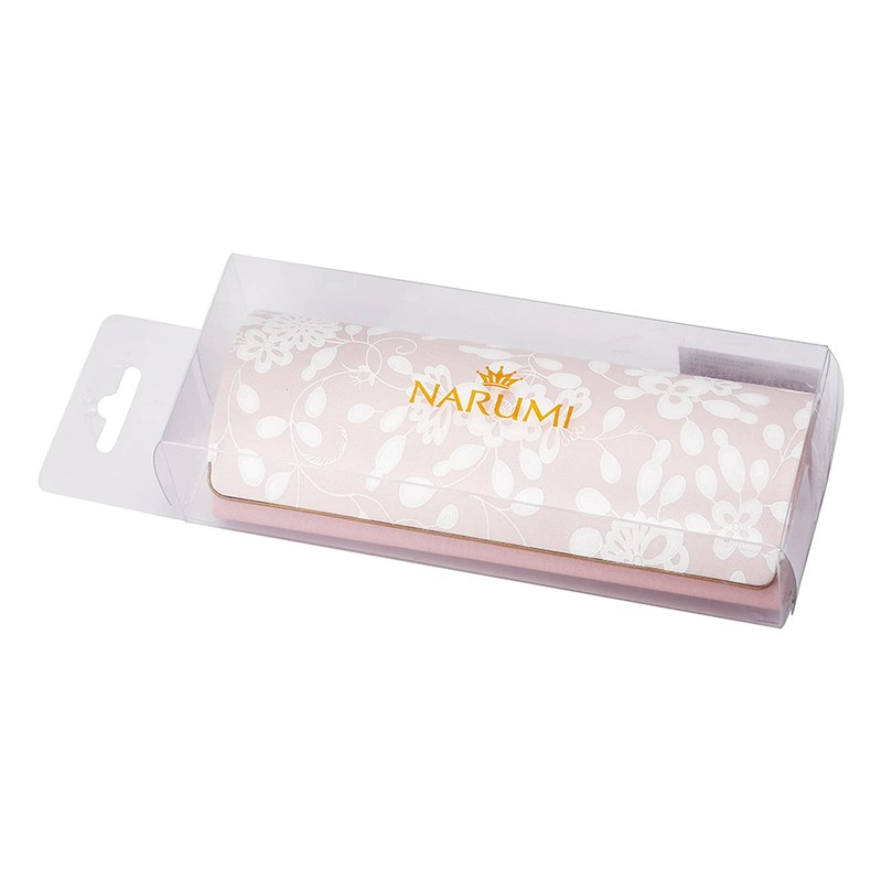 Narumi Pearl NA-6 Glasses Case, Pink, Hard, Magnetic, Floral Pattern