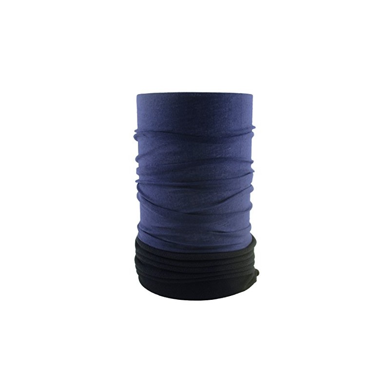 Headloop Polar Extra Long Black Blue Microfibre Fleece Tube Scarf