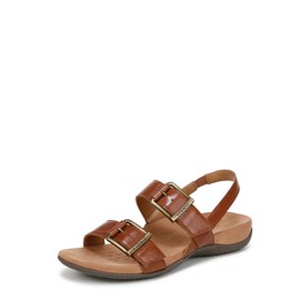 VIONIC Women's Reese Slingbacks Sandal, Tan Leather, 6.5 Wide