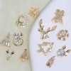HNUIX Gold Nail Charms - Multi Shape, Zircon Jewelry, Christmas,