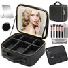 Bolsa de Maquillaje Profesional con Espejo LED, con Pequeño Espejo