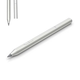 Rechargeable MPP 2.0 Tilt Pen Compatible for HP Touch Screen Devices | with Magnetic Barrel | with 4096 Levels Pressure, Right-Click & Erase Function | Silvery (3J122AA)