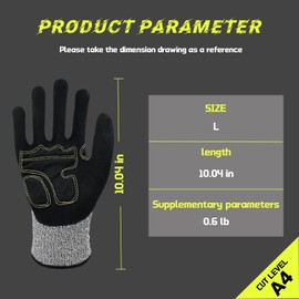 ZenQeek Cut Resistant Work Gloves for Men and Women Used for Woodworking, Glass Cutting, DIY, Warehouse, Construction