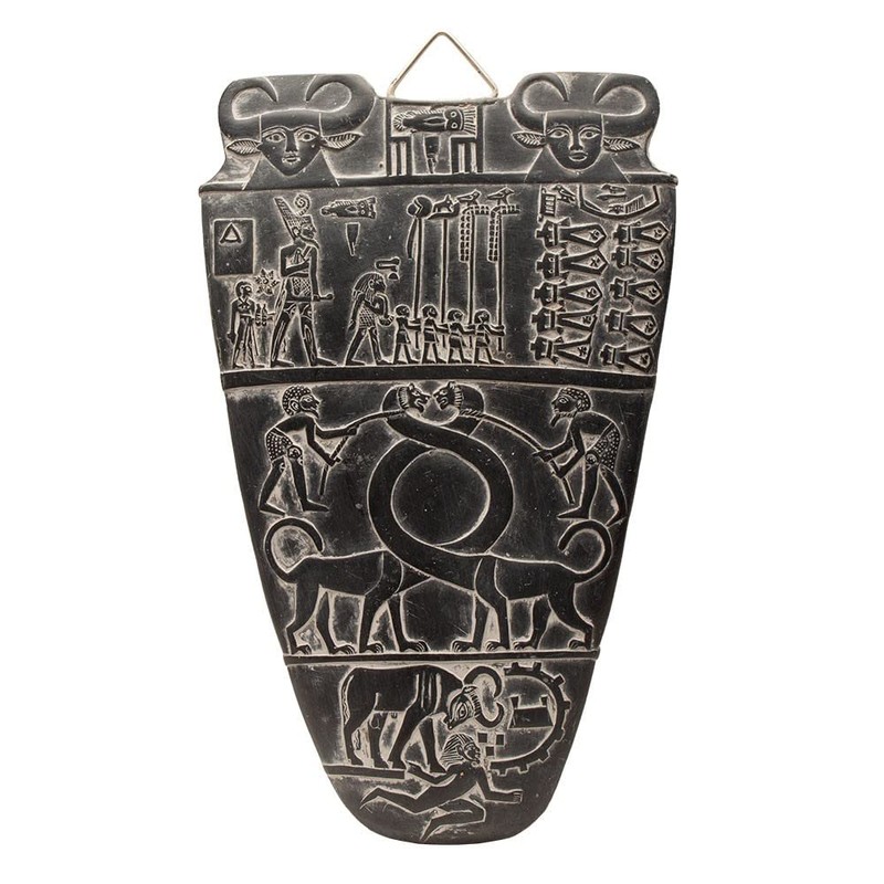 Egyptian Narmer Pallete Wall Hanging - Double-sided - Made in
