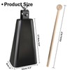 Steel Cowbell with Stick, Noise Makers Hand Metal Percussion Cow